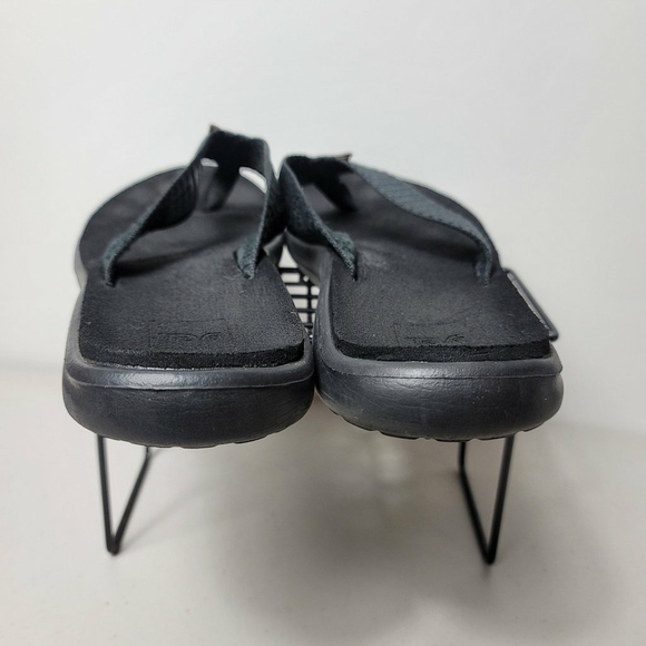 Teva Flip Flops Womens 8 Black Voya Thong Open Toe Slip On Casual Comfort - Picture 4 of 8